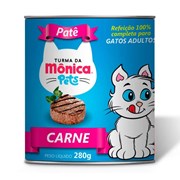 Patê Turma da Mônica Pets para Gatos Adultos Carne 280gr