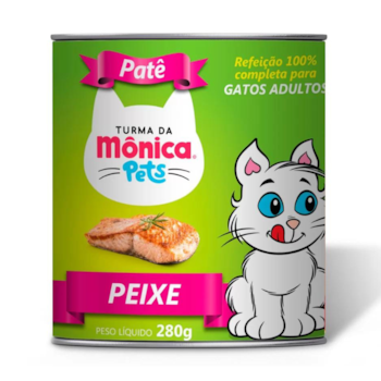 Patê Turma da Mônica Pets para Gatos Adultos Peixe 280gr - Imagem principal