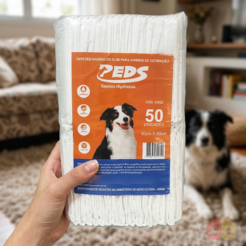 Peds Tapete Higiênico Slim para Cães 80x60cm com 50 Unidades - Imagem principal