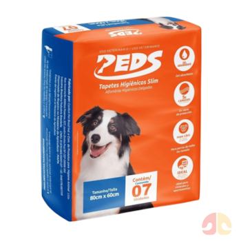 Peds Tapete Higiênico Slim para Cães 80x60cm com 7 Unidades - Imagem principal
