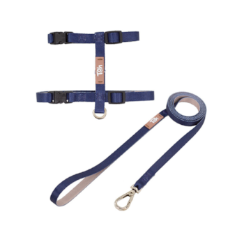 Peitoral com Guia para Gatos Toh Azul Marinho - Imagem principal