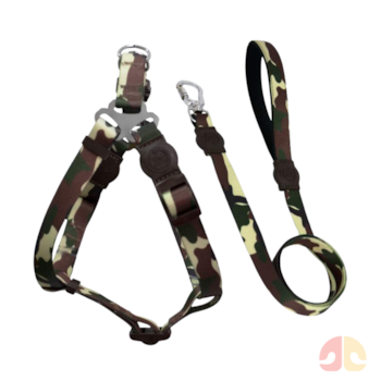 Peitoral e Guia Selva São Pet Verde Tamanho M para Cães - Imagem principal