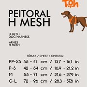 Peitoral Toh Mesh para Cães P Fiji