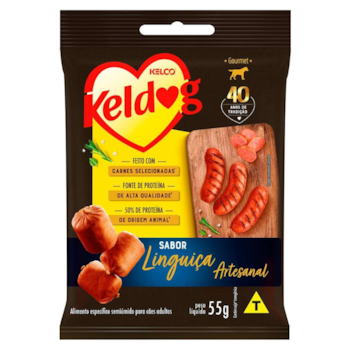 Petisco Bifinho Keldog Linguiça Artesanal para Cães 55gr - Imagem principal