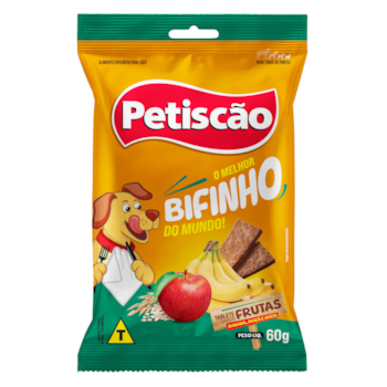 Petisco Bifinho Mastigável Petiscão de Frutas para Cachorros com 60gr - Imagem principal