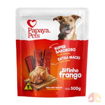 Petisco Bifinho Papaya Pets 500g Frango para Cães - Imagem principal