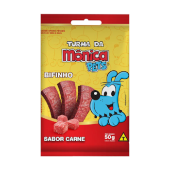 Petisco Bifinho Turma da Mônica Pets para Cães Carne 50gr - Imagem principal
