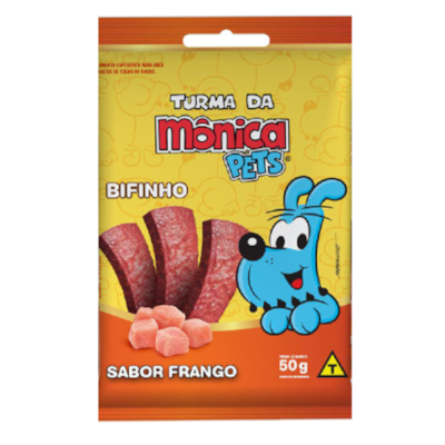 Petisco Bifinho Turma da Mônica Pets para Cães Frango 50gr