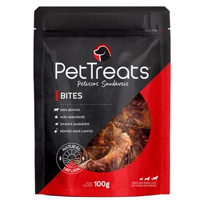 Petisco Bovino Natural PetTrets Bites 100gr para Cães
