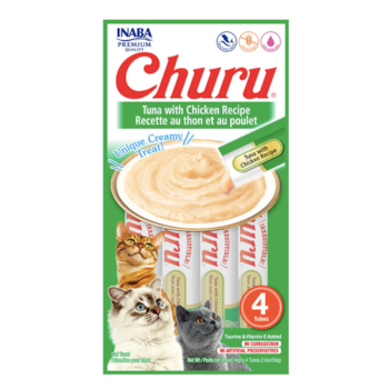 Petisco Cremoso Sachê Churu Sabor Atum com Frango para Gatos 56gr - Imagem principal
