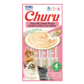 Petisco Cremoso Sachê Churu Sabor Atum com Salmão para Gatos 56gr - Imagem principal