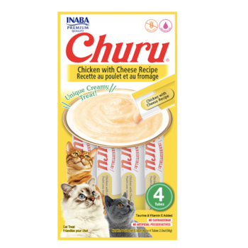 Petisco Cremoso Sachê Churu Sabor Frango com Queijo para Gatos 56gr - Imagem principal