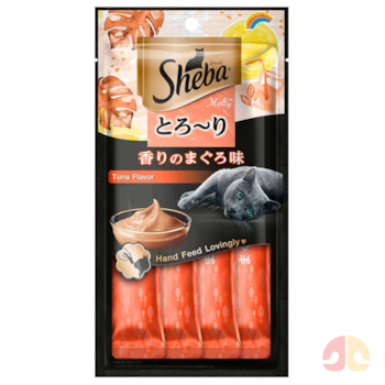 Petisco Cremoso Sheba Sabor Atum Para Gatos com 4 Sachês de 12g - Imagem principal