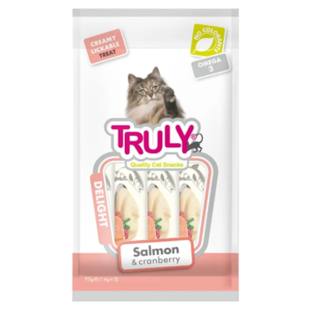Petisco Cremoso Truly Creamy Sabor Salmão e Cranberry 70g Para Gatos - Imagem principal