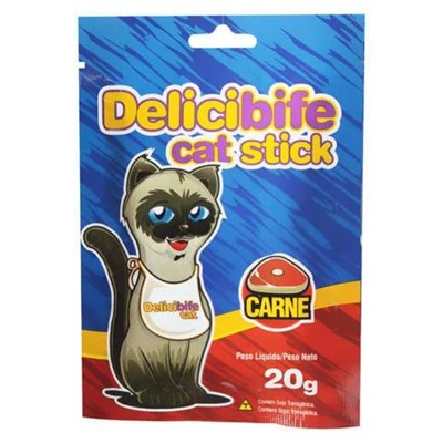 Petisco Delicibife Cat Stick Sabor Carne para Gatos 20gr