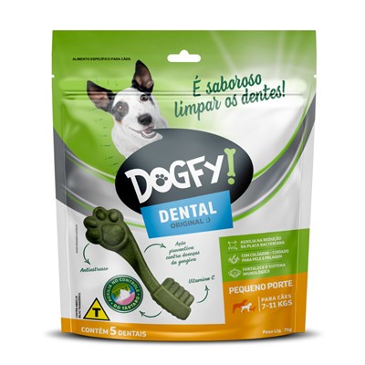 Petisco Dental DogFy 75gr Para Cães de Pequeno Porte com 5un
