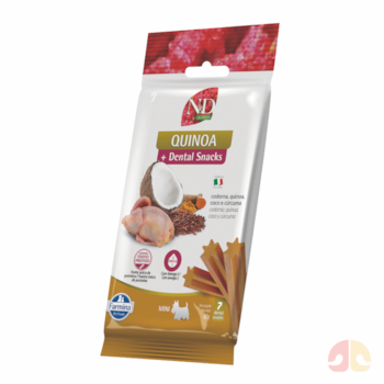 Petisco Dental Farmina N&D Quinoa Sabor Codorna, Quinoa e Coco Cães Porte Pequeno 60g - Imagem principal