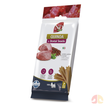 Petisco Dental Farmina N&D Quinoa Sabor Cordeiro, Quinoa e Hortelã Cães Porte Pequeno 60g - Imagem principal