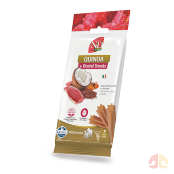 Petisco Dental Farmina N&D Quinoa Sabor Pato, Quinoa, Coco e Cúrcuma Cães Porte Médio e Grande 100g - Imagem principal