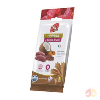 Petisco Dental Farmina N&D Quinoa Sabor Veado, Quinoa, Coco e Cúrcuma Cães Porte Médio e Grande 100g - Imagem principal