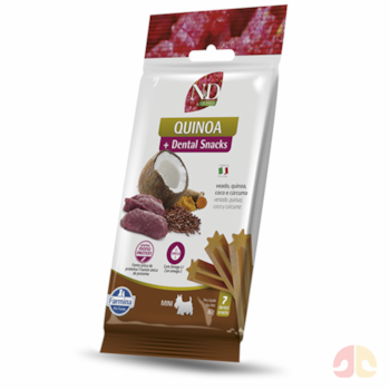 Petisco Dental Farmina N&D Quinoa Sabor Veado, Quinoa, Coco e Cúrcuma Cães Porte Pequeno 60g - Imagem principal