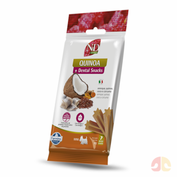 Petisco Dental N&D Quinoa Sabor Arenque, Quinoa, Coco e Cúrcuma para Cães Adultos Porte Pequeno 60g - Imagem principal