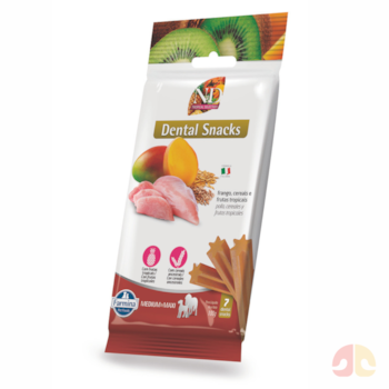 Petisco Dental N&D Tropical Maxi para Cães Porte Médio e Grande Sabor Frango, Cereais e Frutas Tropicais 100g - Imagem principal