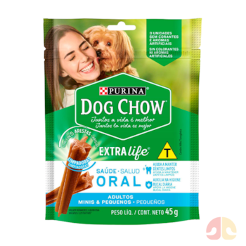 Petisco Dog Chow Extra Life Saúde Oral 45g para Cães Adultos de Porte Mini e Pequeno - Imagem principal