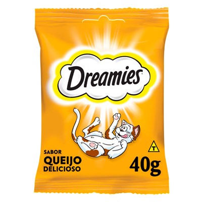 Petisco Dreamies para gatos adultos queijo 40gr