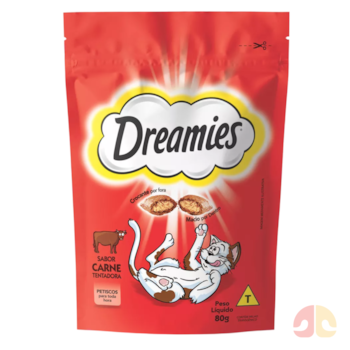 Petisco Dreamies Sabor Carne para Gatos Adultos 80g - Imagem principal
