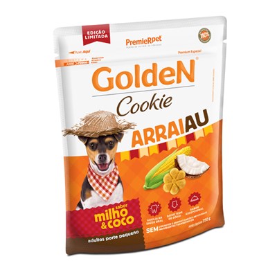 Petisco Golden Cookie Arraiau Sabor Milho e Coco 350gr