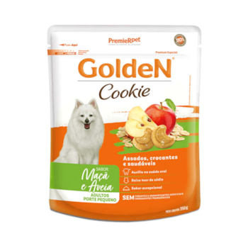 Petisco GoldeN Cookie cachorros adultos, pequeno porte Maçã e Aveia 350gr - Imagem principal