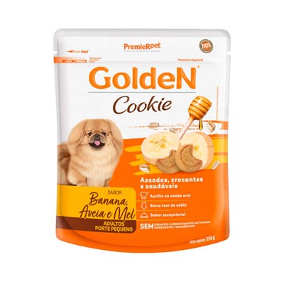 Produto Petisco GoldeN Cookie para cachorros adultos banana, aveia e mel 350gr