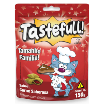 Petisco Hana Tastefull Nuggets Recheados para Gatos Adultos 150g Sabor Carne Saborosa - Imagem principal
