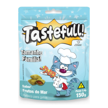 Petisco Hana Tastefull Nuggets Recheados para Gatos Adultos 150g Sabor Frutos do Mar - Imagem principal