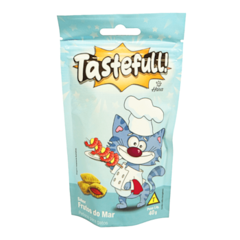 Petisco Hana Tastefull Nuggets Recheados para Gatos Adultos 40g Sabor Frutos do Mar - Imagem principal