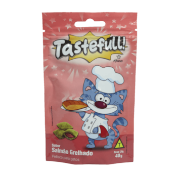 Petisco Hana Tastefull Nuggets Recheados para Gatos Adultos 40g Sabor Salmão Grelhado - Imagem principal