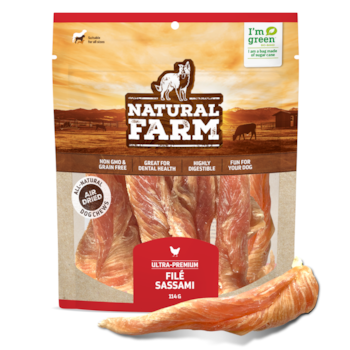 Petisco Natural Farm Sassami Filé de Frango Desidratado para Cães 114gr - Imagem principal