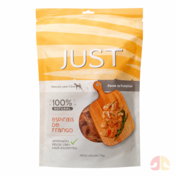 Petisco Natural Just Espirais de Frango para Cães e Gatos 75g - Imagem principal