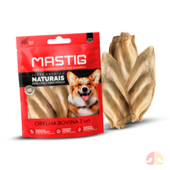 Petisco Natural Mastig Orelha Bovina para Cães 3 Unidades - Imagem principal