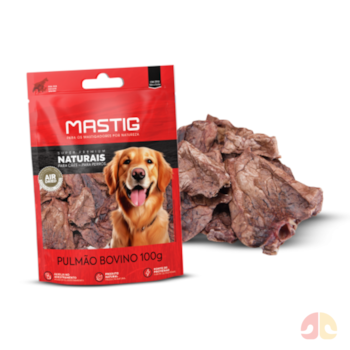 Petisco Natural Mastig Pulmão Suíno Desidratado para Cães 100g - Imagem principal