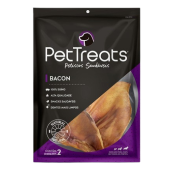 Petisco Natural Orelha Suina para Cães 80gr 2UN Sabor Bacon - Imagem principal