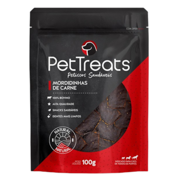 Petisco Natural Pet Treats Mordidinhas de Carne 100gr para Cães - Imagem principal