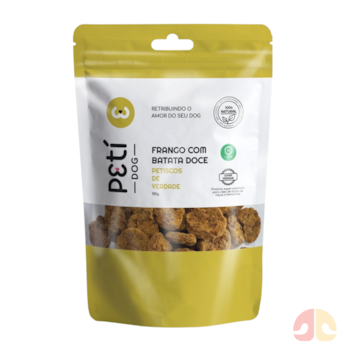 Petisco Natural Sabor Frango com Batata Doce 100g Petí Dog para Cães - Imagem principal