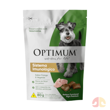 Petisco Optimum Sistema Imunológico para Cães Adultos 80g Sabor Frango & Vegetais - Imagem principal