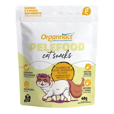 Petisco Organnact Pelefood Cat Snacks para Gatos 40gr