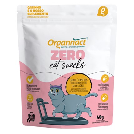 Petisco Organnact Zero Cat Snacks para Gatos 40gr