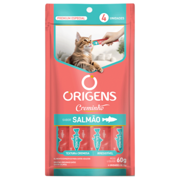 Petisco Origens Creminho para Gatos Adultos Sabor Salmão 60gr - Imagem principal