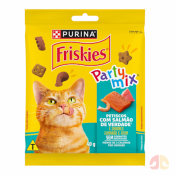 Petisco para Gatos Friskies Purina Party Mix 40gr sabor Salmão - Imagem principal