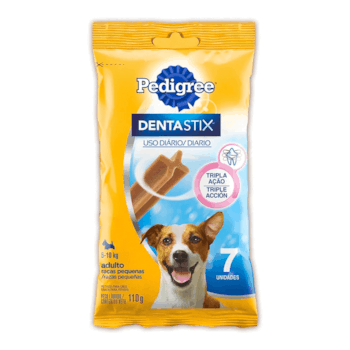 Petisco Pedigree Dentastix Para Cachorros De Raças Pequenas Com 7 Unidades Pacote De 110gr - Imagem principal
